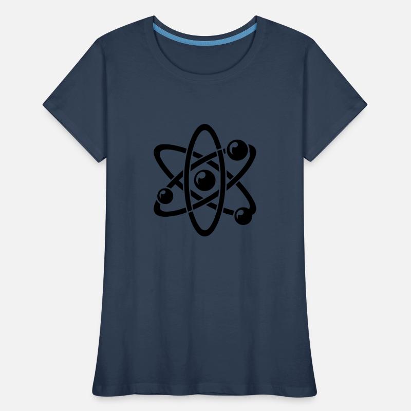 Atomic Nucleus Physics Atom Electron Atomic Model Women's Premium Organic T-Shirt