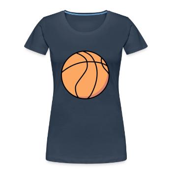 Basketball 5 0 14 - Frauen Premium Bio T-Shirt - Navy - Vorne - Mia (176cm)
