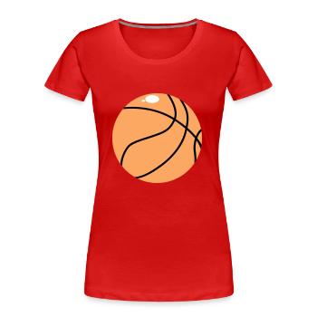 Basketball - Frauen Premium Bio T-Shirt - Navy - Vorne - Mia (176cm)