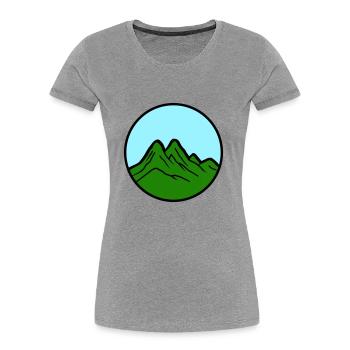 Mountains 2 - Women's Premium Organic T-Shirt - navy - Front - Mia (176cm)