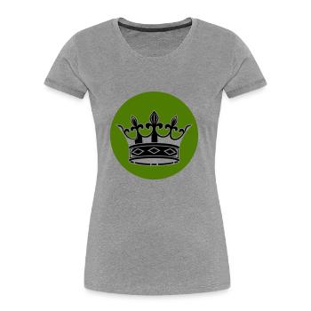 krone 1 - Frauen Premium Bio T-Shirt - Navy - Vorne - Mia (176cm)