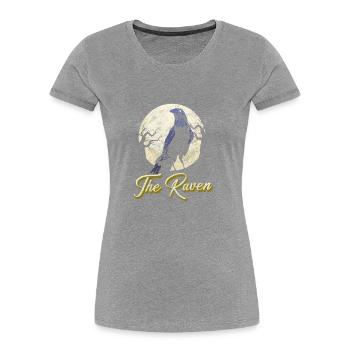 Krähe Nebelkrähe Wikinger Runen - Frauen Premium Bio T-Shirt - Navy - Vorne - Mia (176cm)