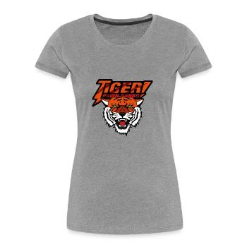Pion Tigre Panko orange 3 - T-shirt bio Premium Femme - bleu marine - Devant - Mia (176cm)