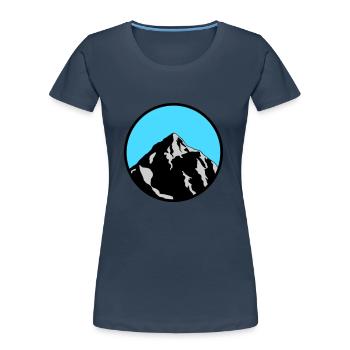 montagne - T-shirt bio Premium Femme - bleu marine - Devant - Mia (176cm)