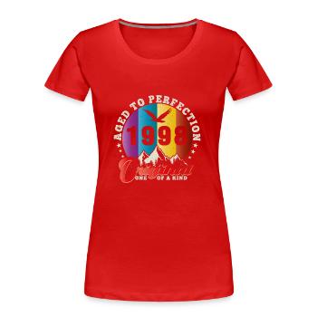 Perfection 1998 -26th Anniversary,Original - Women's Premium Organic T-Shirt -  - Front - Mia (176cm)