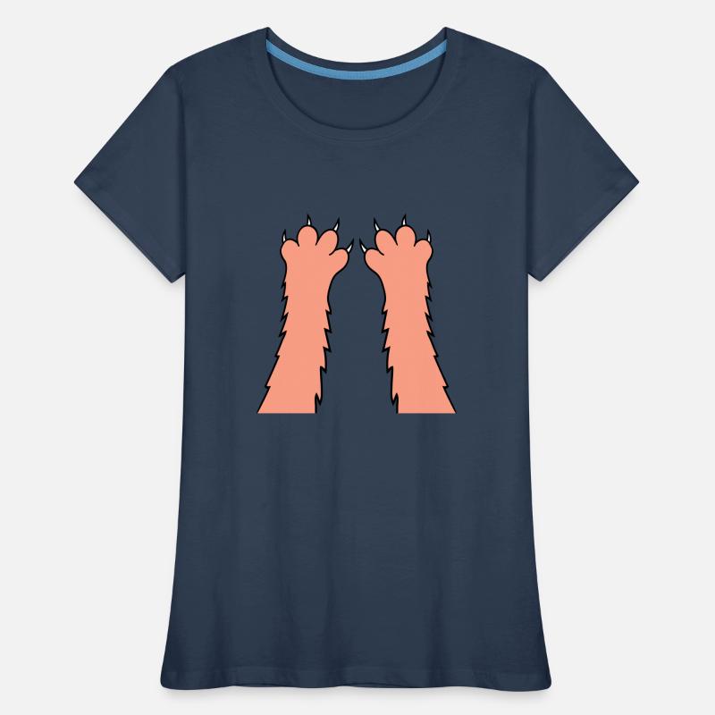Chats, griffes, pattes, pattes, griffes acérées, grattage T-shirt bio Premium Femme