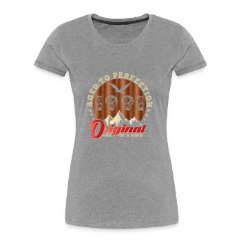 Anniversaire emblématique de 1991 - T-shirt bio Premium Femme - bleu marine - Devant - Mia (176cm)