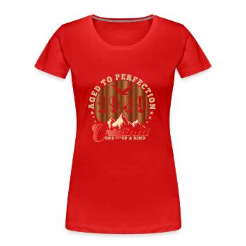 Iconic 1949 Anniversary - Women's Premium Organic T-Shirt -  - Front - Mia (176cm)