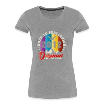 Perfektion 2012 - 12. Jubiläum, Original - Frauen Premium Bio T-Shirt - Navy - Vorne - Mia (176cm)