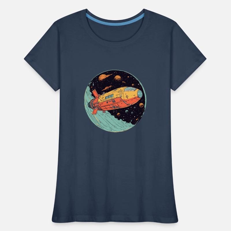 Galactic Adventures: Exploring Space Women's Premium Organic T-Shirt