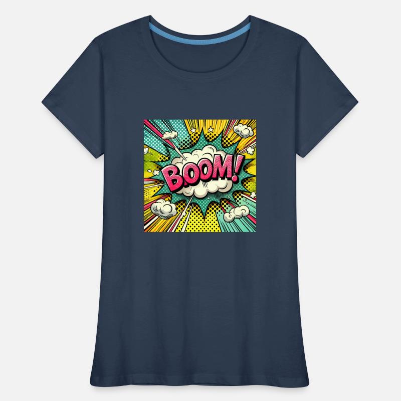 DRÖHNEN! - Comic-Explosion Frauen Premium Bio T-Shirt
