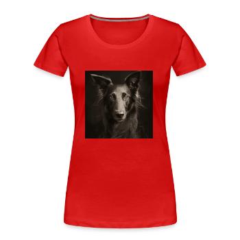 Black Animals - Cool dog - Women's Premium Organic T-Shirt - navy - Front - Mia (176cm)