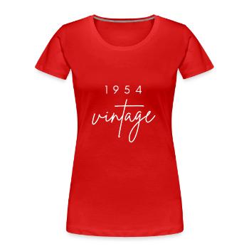 Jahrgang 1954 Geburtstag - Frauen Premium Bio T-Shirt - Navy - Vorne - Mia (176cm)