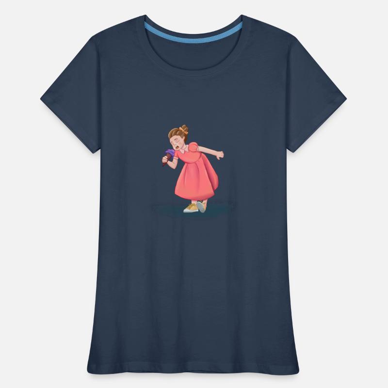 Mädchen mit Kleid und Eis Frauen Premium Bio T-Shirt