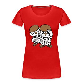2 Owls Soldier Military War Helmet Army Two Team - Women's Premium Organic T-Shirt - navy - Front - Mia (176cm)