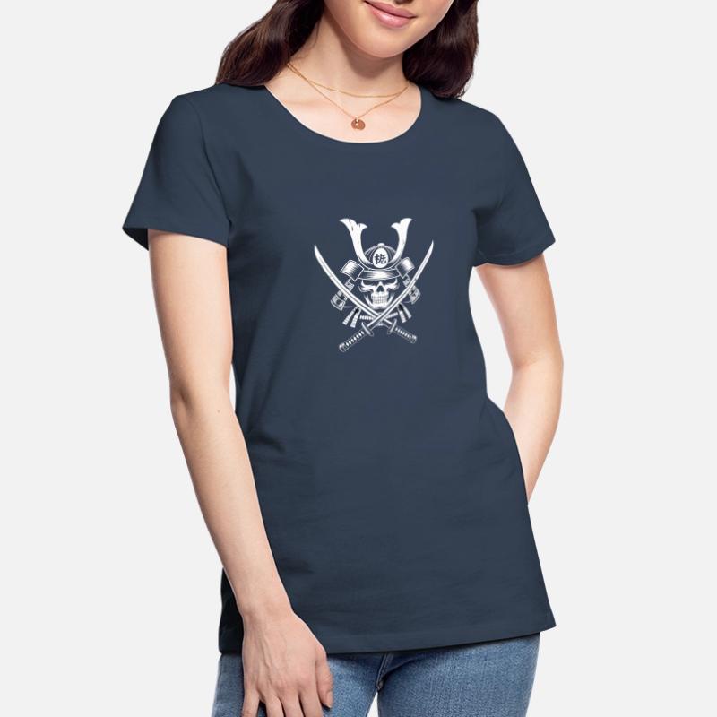 Japanischer Samurai-Krieger Frauen Premium Bio T-Shirt