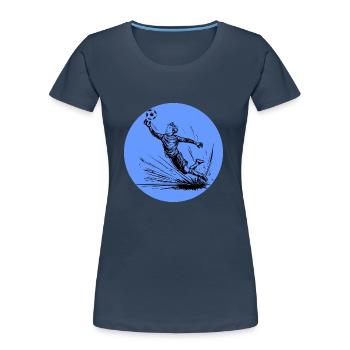Goalkeeper - Women's Premium Organic T-Shirt - navy - Front - Mia (176cm)