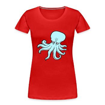 Octopus Octopus Octopus Squid Cephalopod Evil Eye - Women's Premium Organic T-Shirt - navy - Front - Mia (176cm)