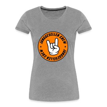 Junggesellen Crew Jga - Frauen Premium Bio T-Shirt - Navy - Vorne - Mia (176cm)