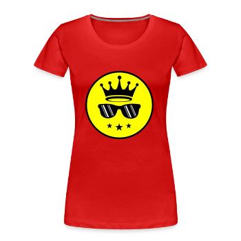 Sonnenbrille Krone Urlaub - Frauen Premium Bio T-Shirt -  - Vorne - Mia (176cm)