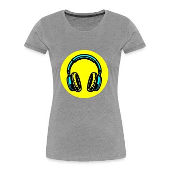 Kopfhörer Symbol Musik - Frauen Premium Bio T-Shirt - Navy - Vorne - Mia (176cm)