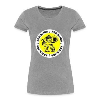 Kreisliga Fussball Affe - Frauen Premium Bio T-Shirt - Navy - Vorne - Mia (176cm)