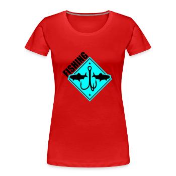 Fishing Fishing Fishing Hooks - Women's Premium Organic T-Shirt - navy - Front - Mia (176cm)