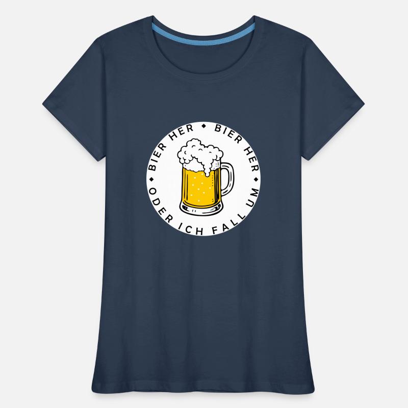 Bienen hier - Oder ich fall um! Frauen Premium Bio T-Shirt