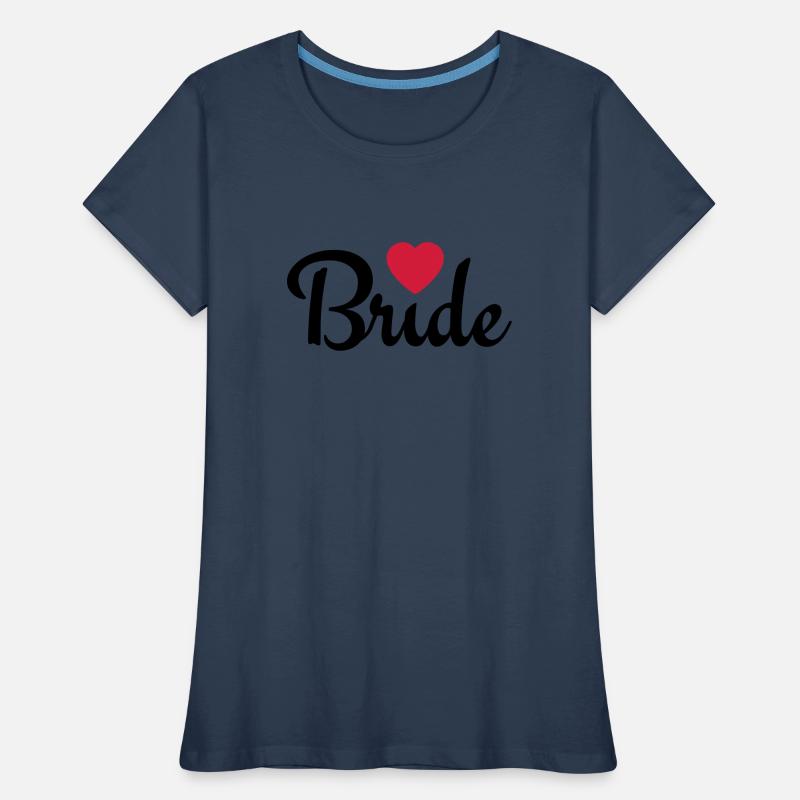 bride with heart 2c Frauen Premium Bio T-Shirt