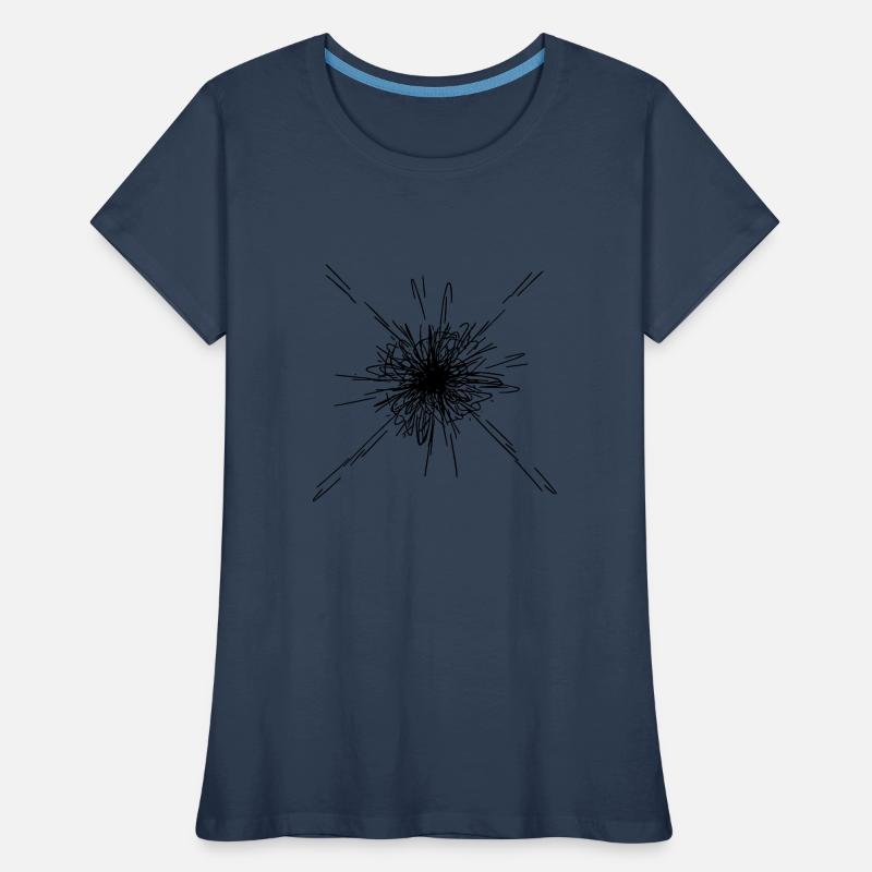 Mandala Explosion Lines Pattern Women's Premium Organic T-Shirt