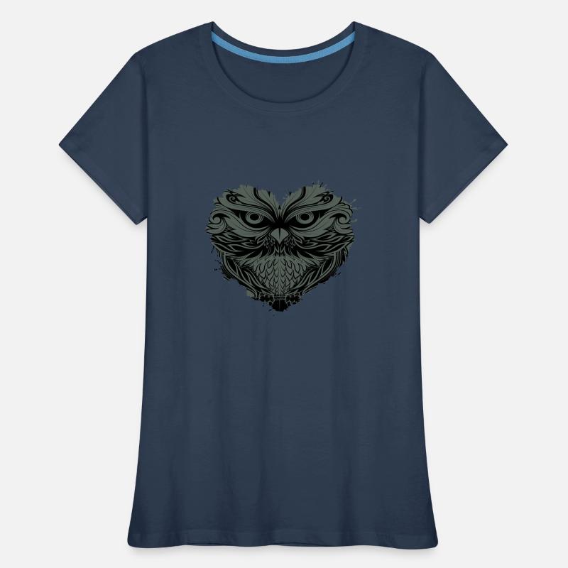 Eule "alte Eule" Eule im Herz Frauen Premium Bio T-Shirt