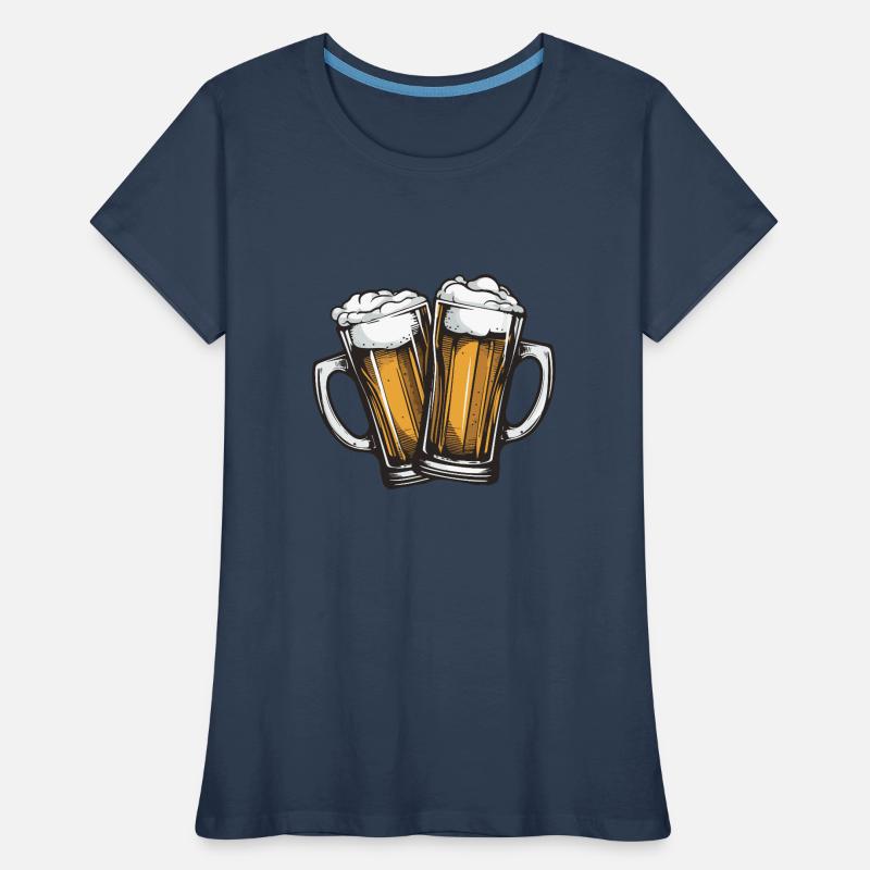 Chope de bière Beer Toast T-shirt bio Premium Femme