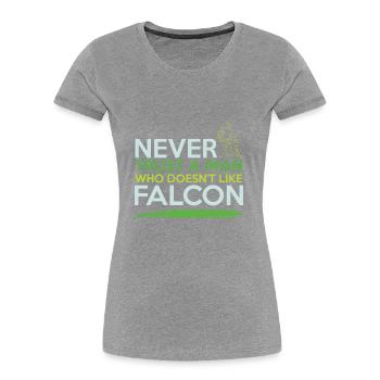 falknerei cooler spruch - Frauen Premium Bio T-Shirt - Navy - Vorne - Mia (176cm)