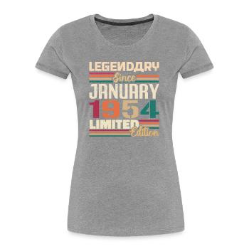 Geburtstagsgeschenk Geboren Im Januar 1954 - 1954 - Frauen Premium Bio T-Shirt - Navy - Vorne - Mia (176cm)