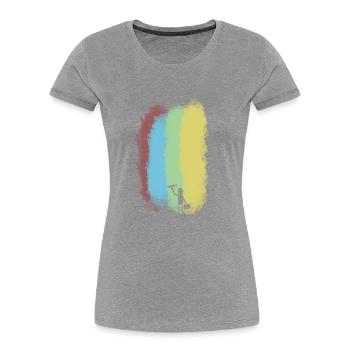 Maler - Frauen Premium Bio T-Shirt - Navy - Vorne - Mia (176cm)