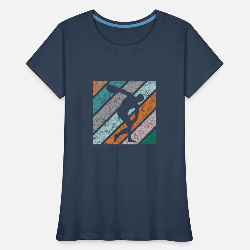 Conception de lancer de disque Lanceur de disque Lanceur de disque T-shirt bio Premium Femme
