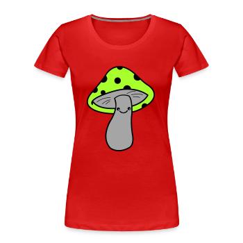 Champignon - T-shirt bio Premium Femme - bleu marine - Devant - Mia (176cm)
