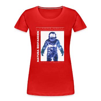Matura bestanden Astronaut lustige Sprüche - Frauen Premium Bio T-Shirt - Navy - Vorne - Mia (176cm)