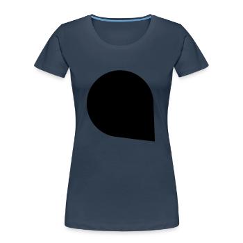 Bubble 1c - T-shirt bio Premium Femme - bleu marine - Devant - Mia (176cm)