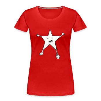 Weihnachtsstern, niedlich mit einem Lächeln - Frauen Premium Bio T-Shirt - Navy - Vorne - Mia (176cm)