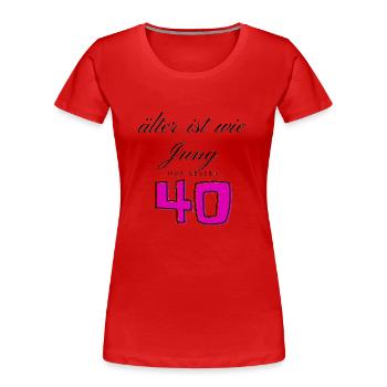 40. Geburtstag - Frauen Premium Bio T-Shirt - Navy - Vorne - Mia (176cm)