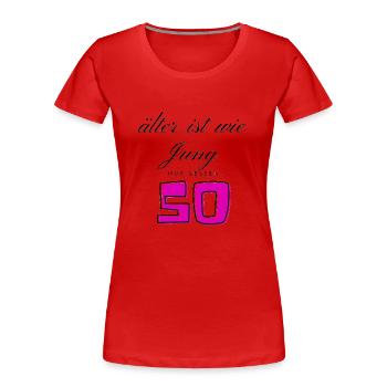 50.Geburtstag - Frauen Premium Bio T-Shirt - Navy - Vorne - Mia (176cm)