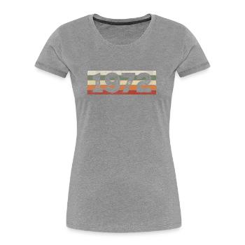 Jahrgang 1972 Retro 1972 Geburtstagsgeschenk - Frauen Premium Bio T-Shirt - Navy - Vorne - Mia (176cm)