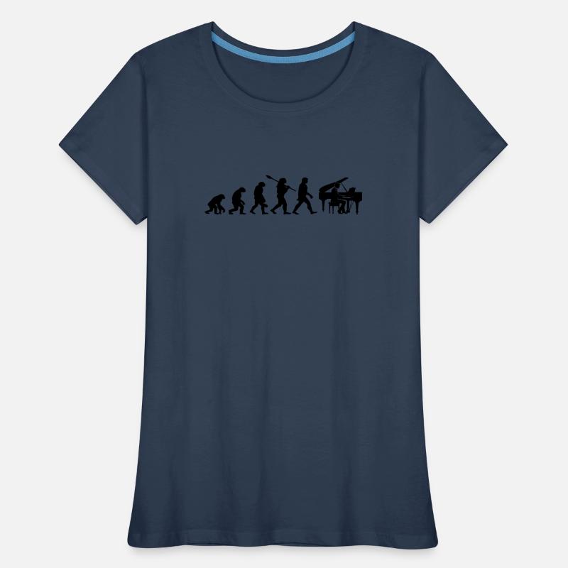 Evolution Pianist Frauen Premium Bio T-Shirt