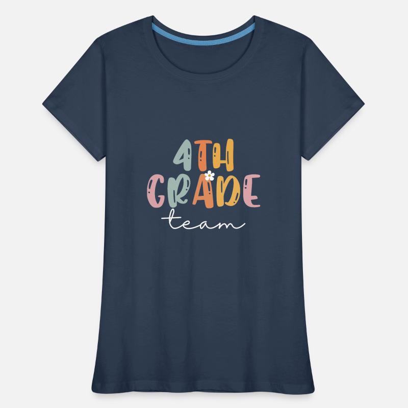Team 4th Grade as 4 grade Squad Elementary School Frauen Premium Bio T-Shirt