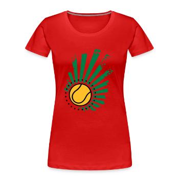 Tennis-Design (Sterne) - Frauen Premium Bio T-Shirt - Navy - Vorne - Mia (176cm)