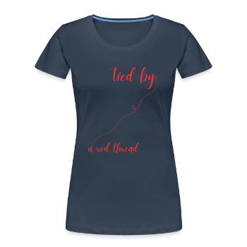Red thread - Women's Premium Organic T-Shirt - navy - Front - Mia (176cm)