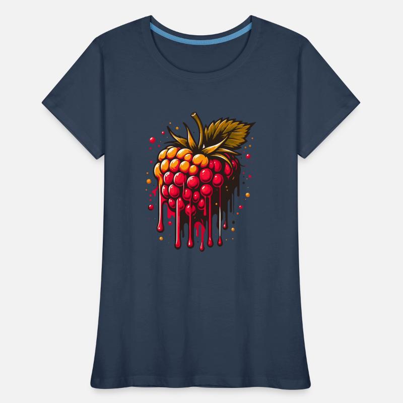Two-tone dripping raspberry Women's Premium Organic T-Shirt