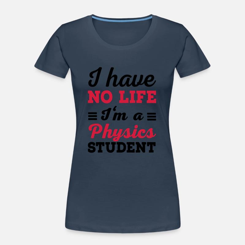 physics - Women's Premium Organic T-Shirt - navy