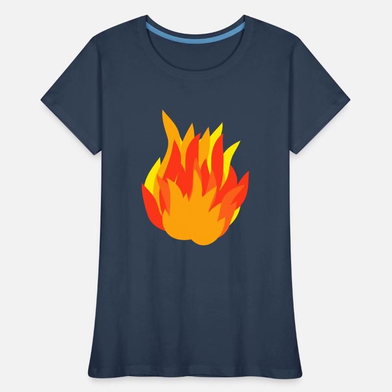 Feuer Flame eines Lagerfeuers, Geschenkidee Frauen Premium Bio T-Shirt